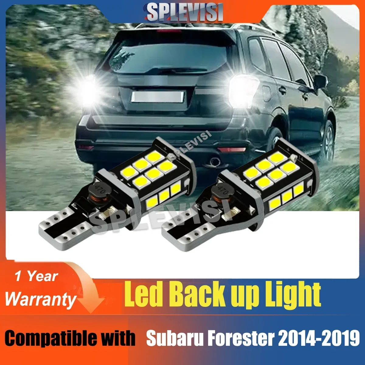 

2Pc Backup Light 12V Error Free Car Reversing Light 6000K White For Subaru Forester 2014-2019 2014 2015 2016 2017 2018 2019