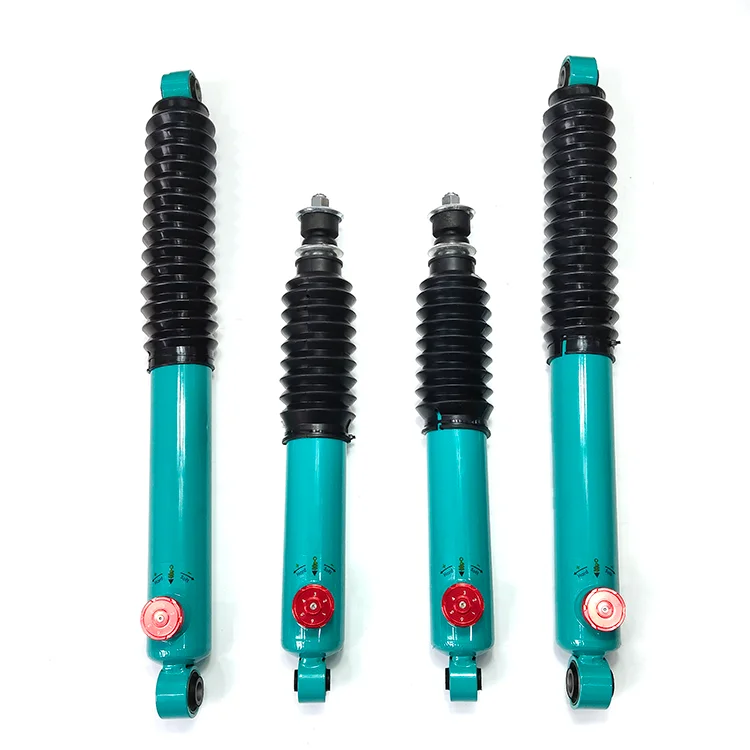 

Front and Rear Tiffany Blue GMW 58mm Diameter 6-Stage Adjustable Compression Shock Absorbers with Oil Reduction Feature