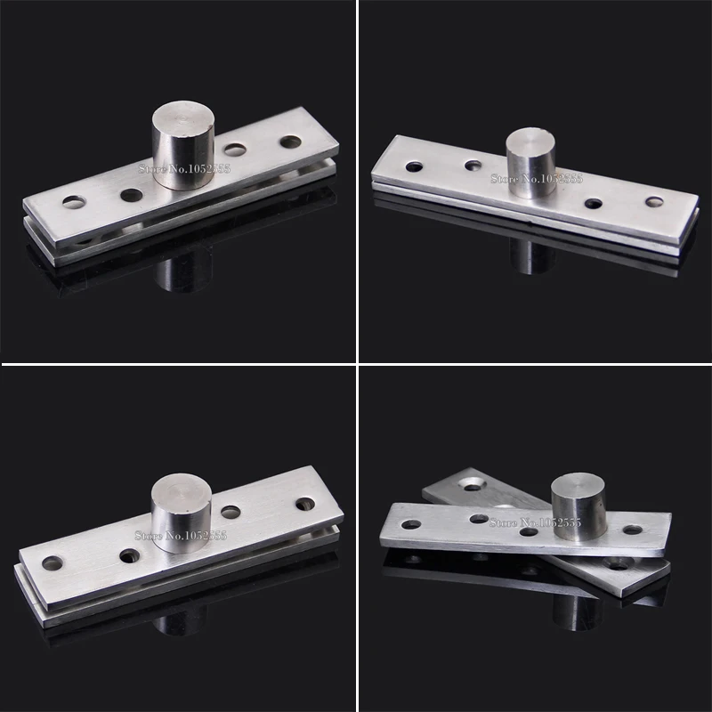 

New 10PCS Stainless Steel Invisible Hidden Door Pivot Hinges 360 Degree Freely Rotary Furniture Door Hinges Install Up and Down