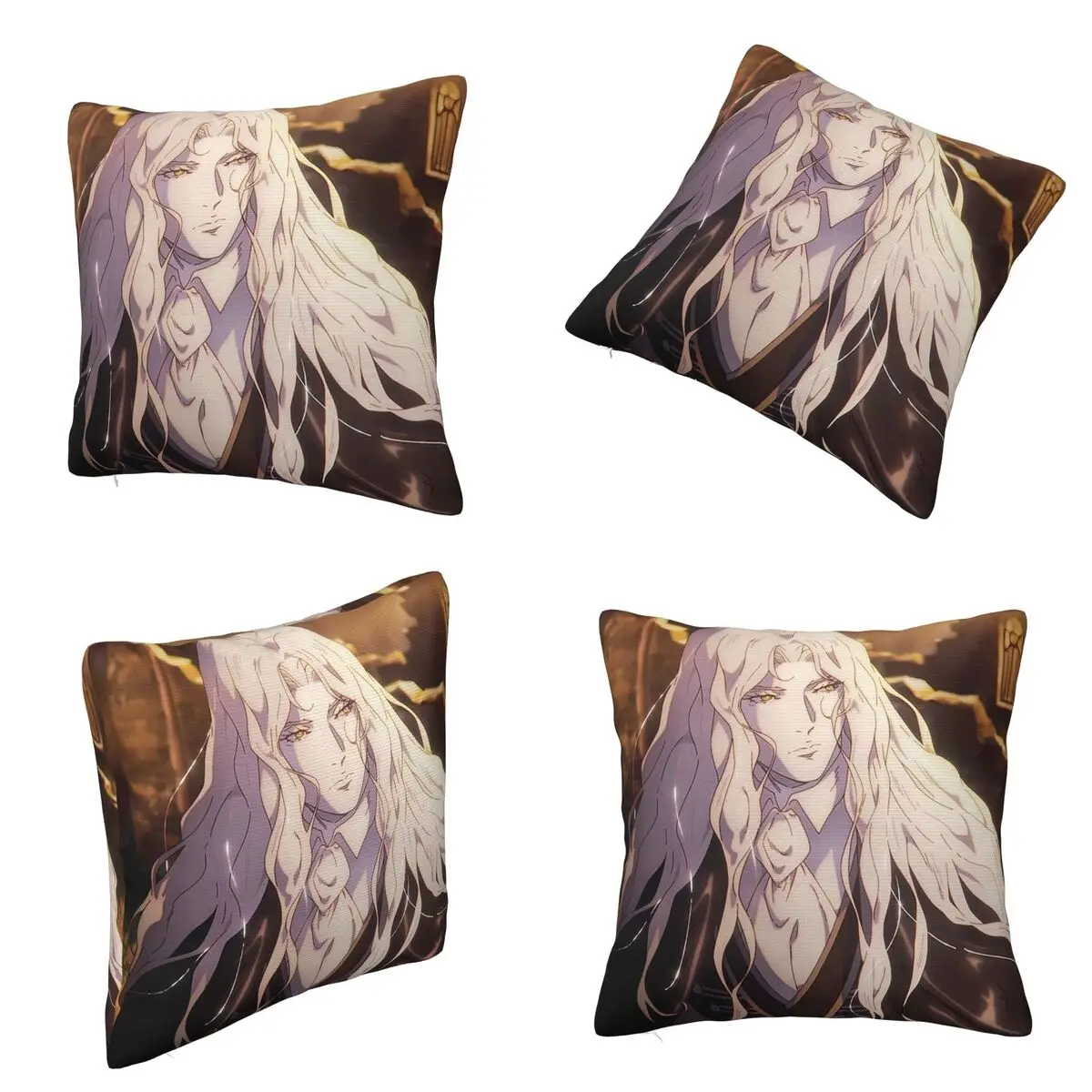 

Alucard Castlevania Nocturne Square Pillowcase Cushion Cover Pillow Case Throw Pillow Cover for Home Bedroom Car