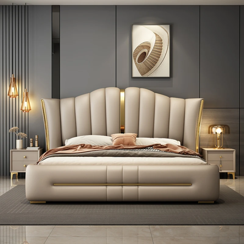 Conference Frame Double Bed Double Bed King Size Luxury Queen Double Bed Princess Girls Modern Unique Bett Postmodern Furniture image 3