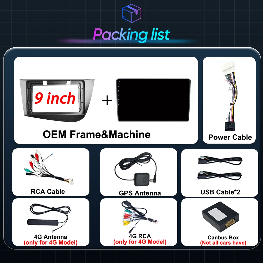 سيارة Carplay لاسلكية لسيارة سيات ليون 2 MK2 2005 - 2012 وحدة رأس ستيريو أندرويد 15 2 Din راديو السيارة مشغل فيديو الوسائط المتعددة 8 كور