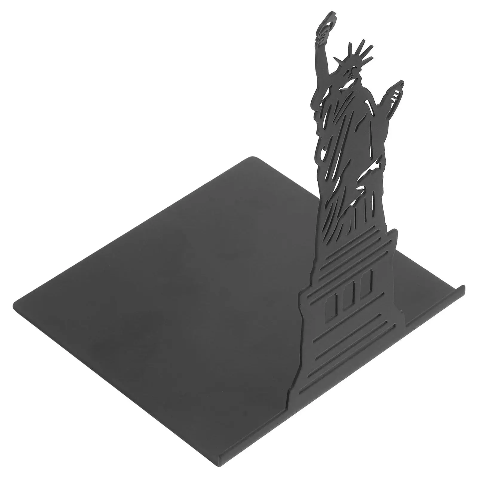 Iron Bookend Black Decorative Multifunction Book Holder for Study Office Home Bookshelf Organizer Black Book Ends