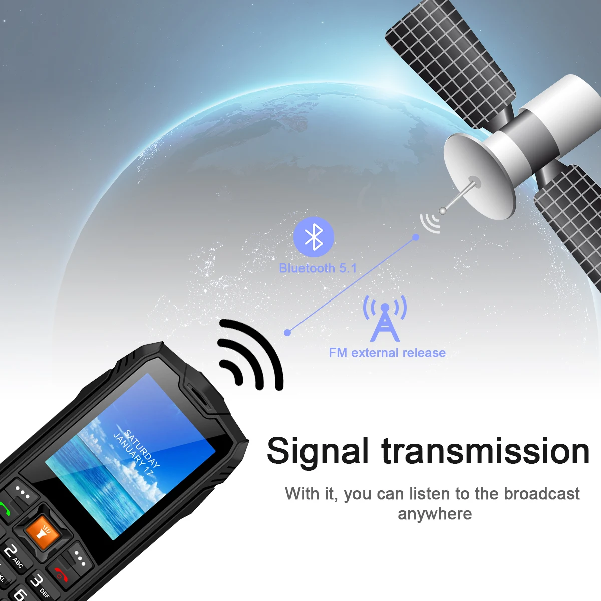 IP68โทรศัพท์มีสาย4g กันน้ำกันฝุ่นโทรศัพท์มีซิมคู่ปุ่มกดแบตเตอรี่โทรศัพท์มีแสงจ้าไฟฉาย