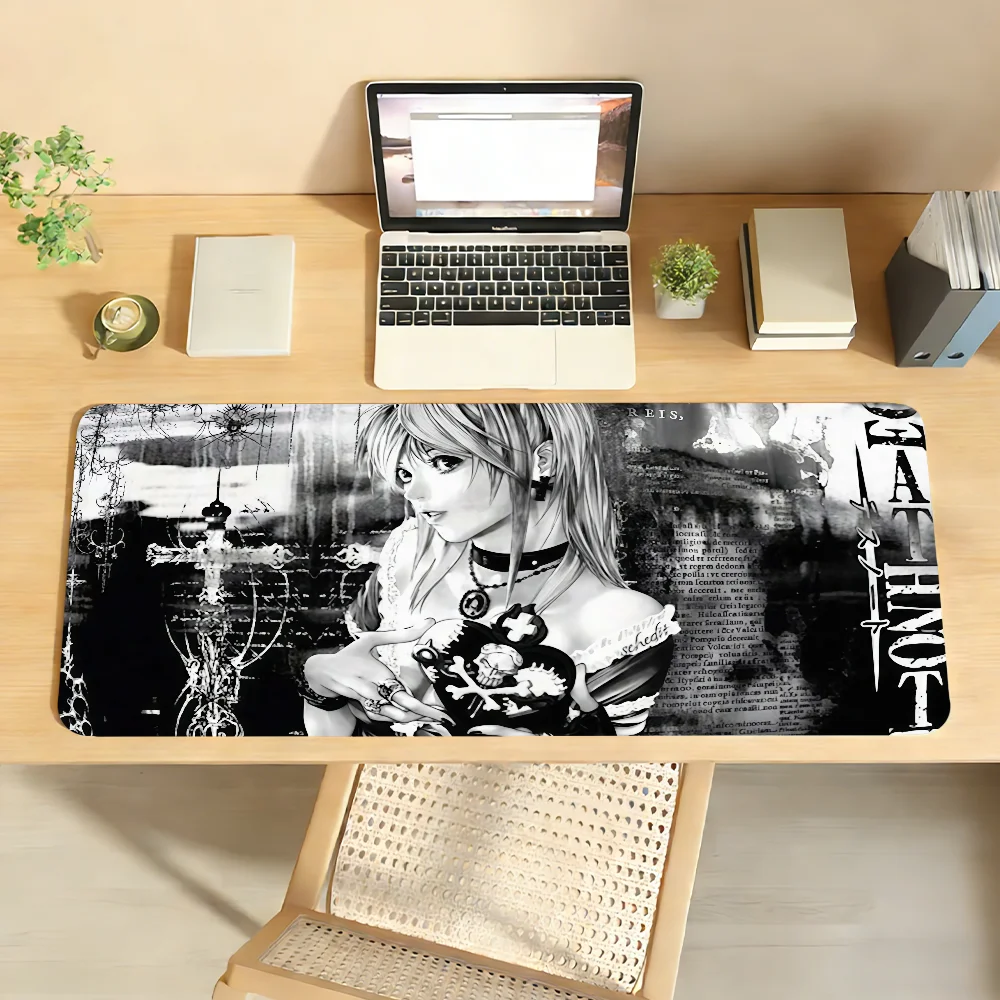 Dead Note Misa Amane Goth Girl Mouse Pad For Office Gaming And Keyboards Non-Slip Large Waterproof