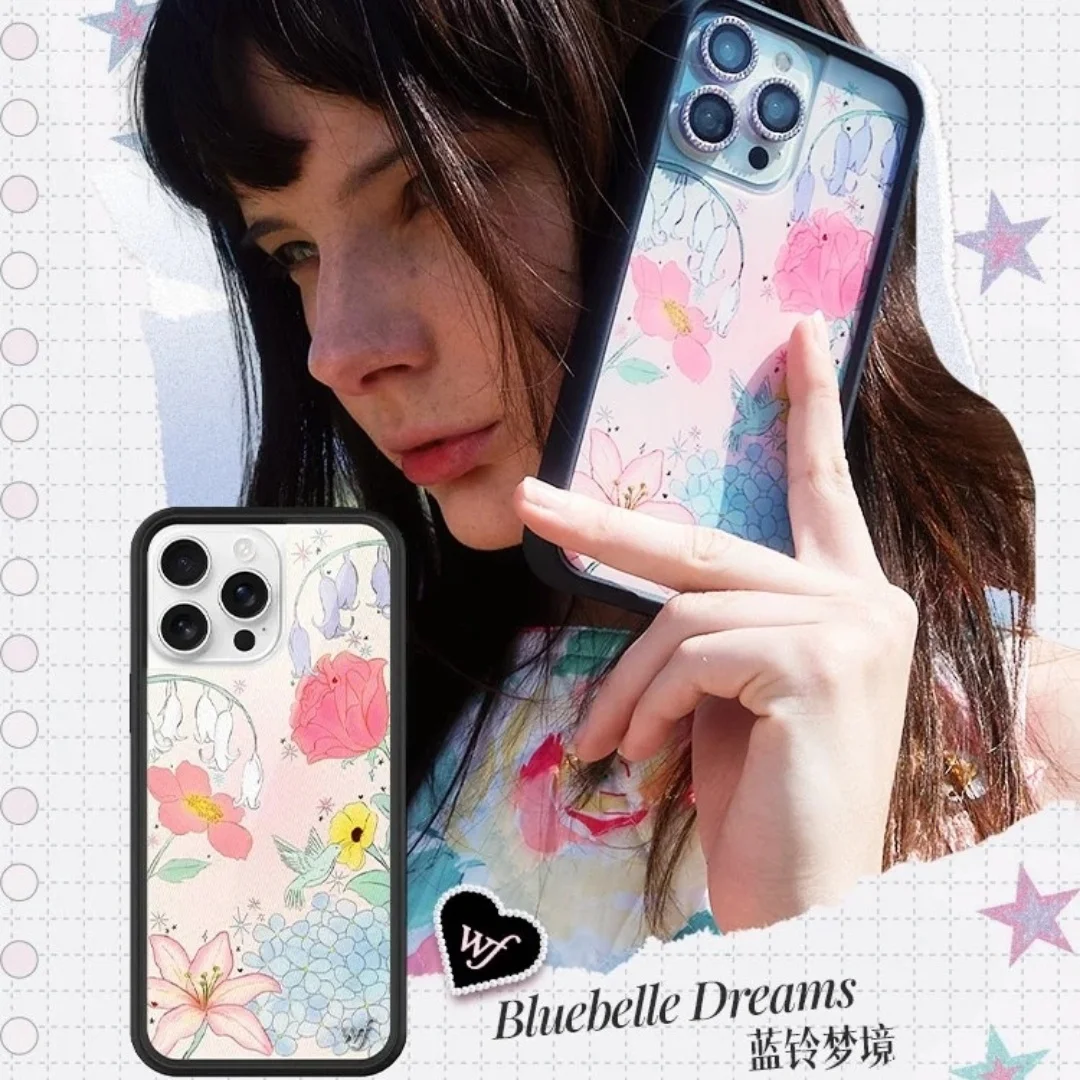 

Wildflower Bluebelle Dreams Phone Case for iPhone 16 15 14 13 12 17 Pro Max Plus Air WF Bluebell Flowers floral Cover Funda