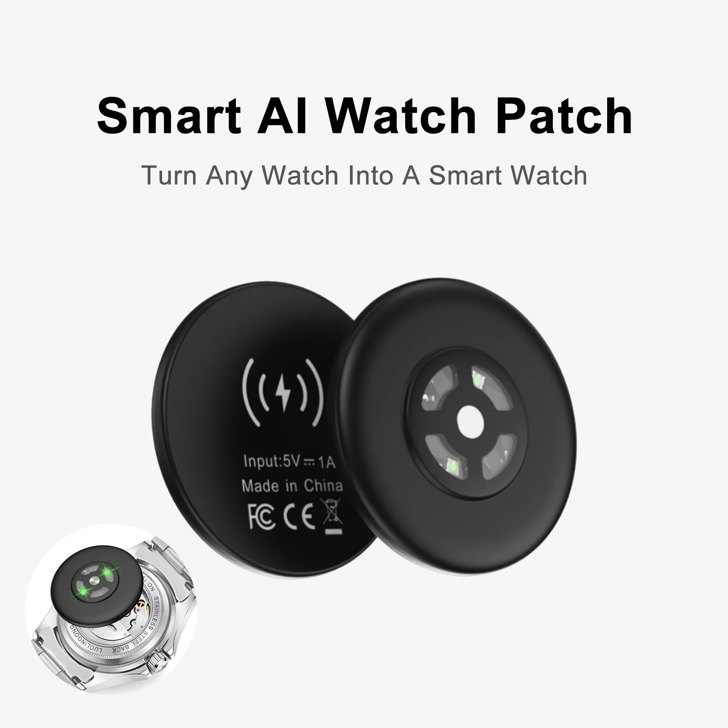 Smart AI Watch Patch, Smart Health Sport Detection Device, Stick it on the Back of Any Watch, Turn Any Watch Into A Smart Watch