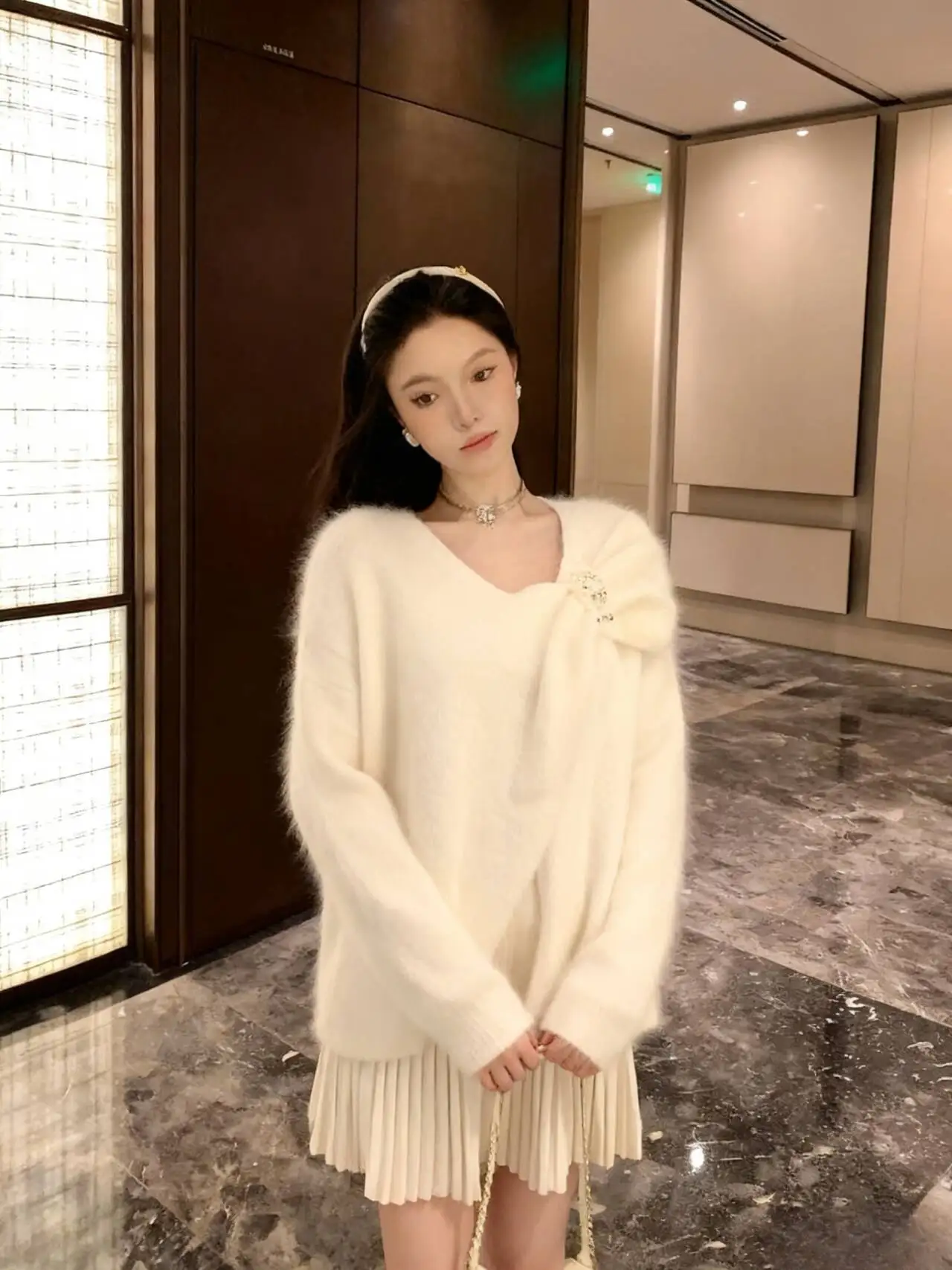 

Свитера Джемперы Пуловеры Женские Coffee Fair Isle Hollow Out Расслабленный Концертный Фестиваль Готический Рок Субкультура Альтернативная Группа Панк