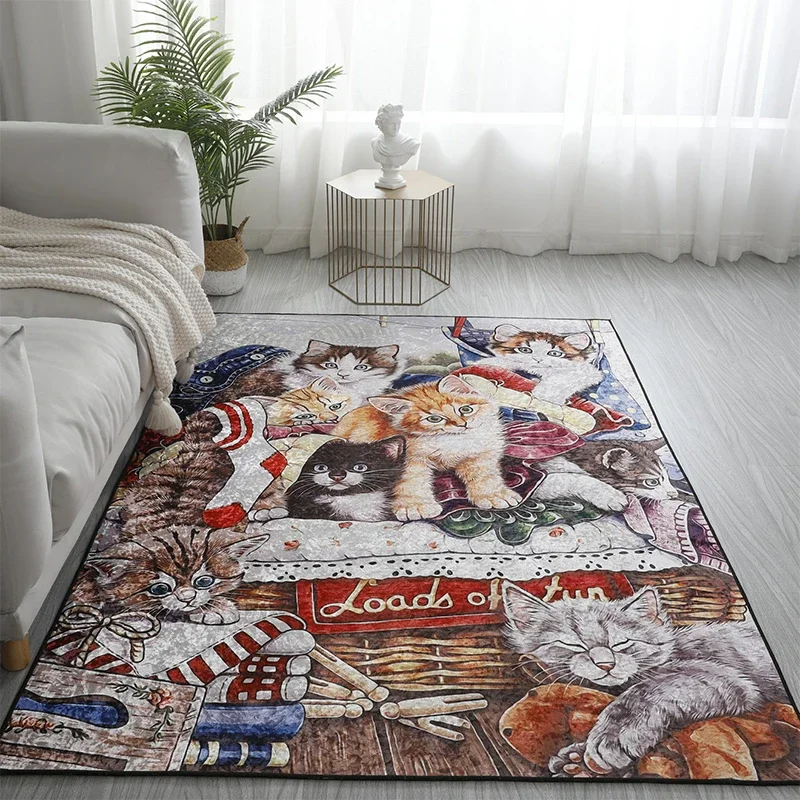 

Ins Living Room Carpet Bedroom Full of Cute Cartoon Gold Diamond Velvet Net Red Girl Home Bedside Blanket Room Mat