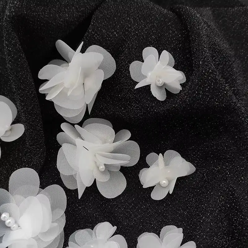 10Pcs Lace Applique Flower Embroidered Patch Lace Fabric Trim For Wedding Birthday Party DIY Gift Craft Decoration