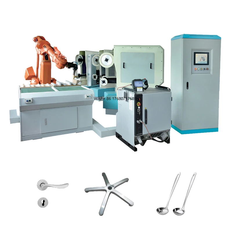 Industry Robot Arm Automatic Polishing Stainless Steel Spoon Lock Chair Leg Brass Faucet Handle Intelligent Polishing Machine