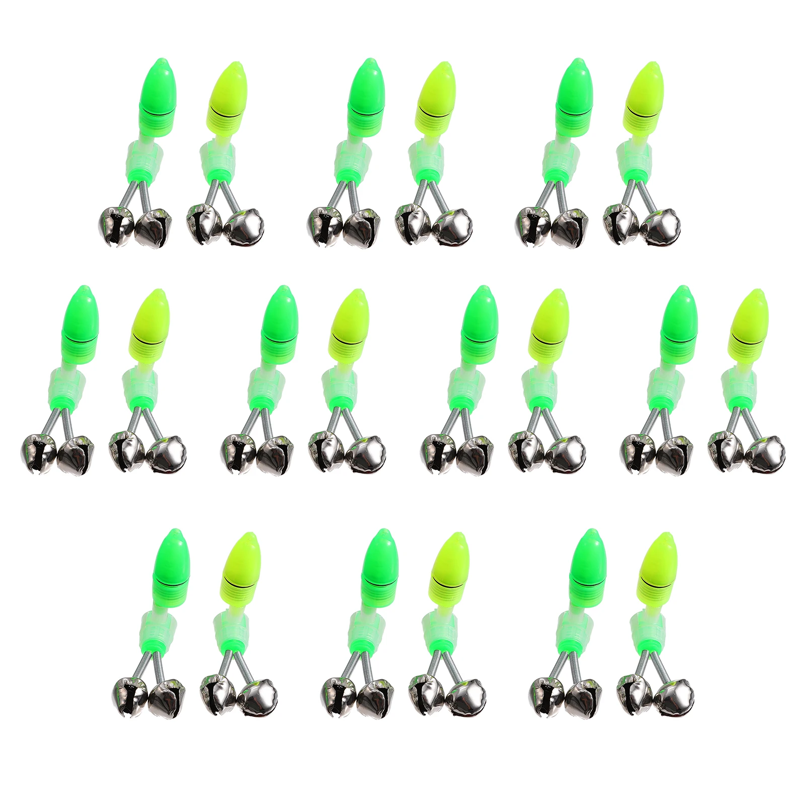

40 Pcs Bells for Rods Bite Alarm Dual Bells Lure Fishing Bell Gear High Fishing Rod Bell Sensitivity Loud Sound