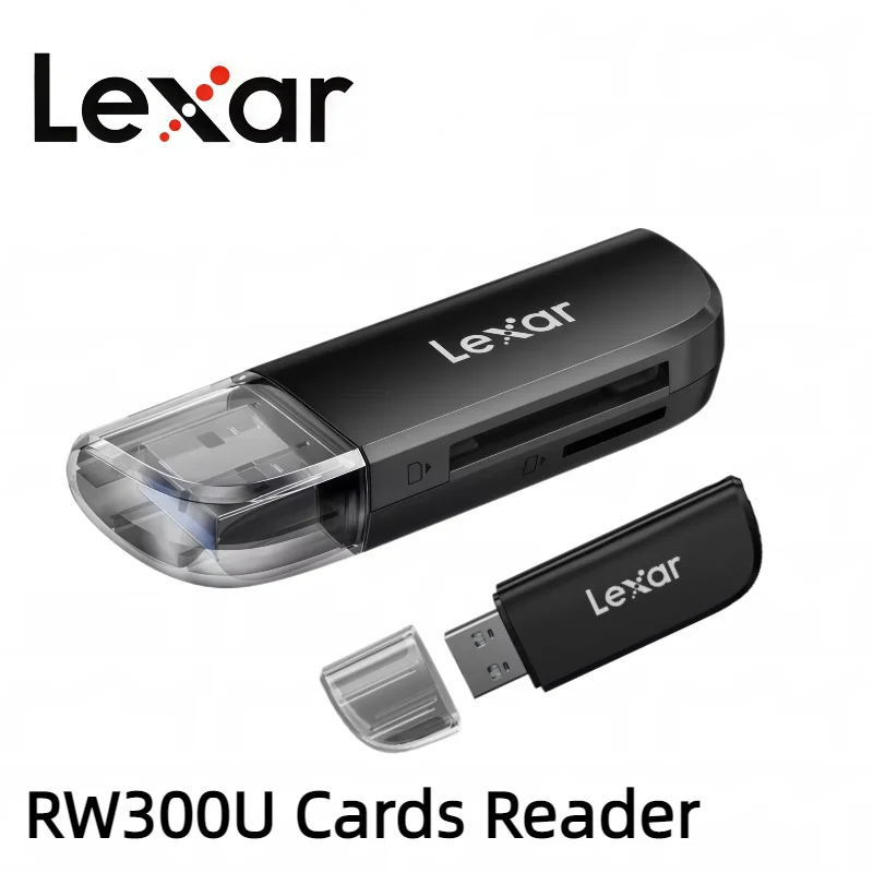 

Lexar Micro sd Card Reader 2 in 1 Dual Card Slot USB3.2 Gen1 High Speed Read TF/SD Memory Card RW300U Cards Reader