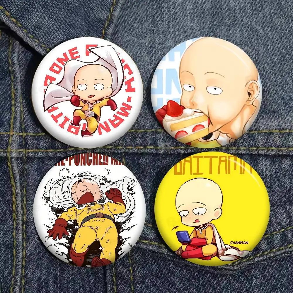 O-ONE-PUNCH-MAN Bad-Omens Tinplate Pin Button Custom Anime Role Old-school Brooch Cartoon Collar Badge Jewelry Gift Fans