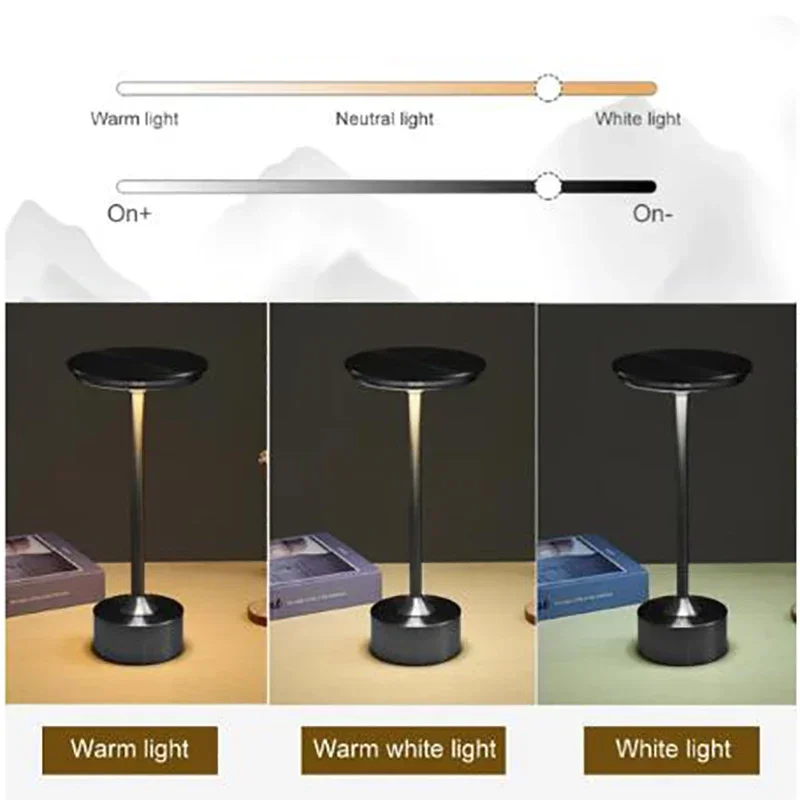 Lampe LED aste avec capteur tactile, veilleuse de bureau, lampe de lecture pour restaurant, hôtel, bar, chambre à coucher, lampe de livre décorative