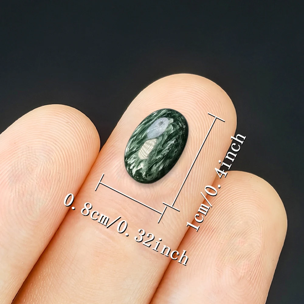 Natural 5A Loose Gemstone Egg Oval Shape Cabochon Rutilated Quartz Craft Supplies for Bead Decor Handmade DIY Ornaments 1pc