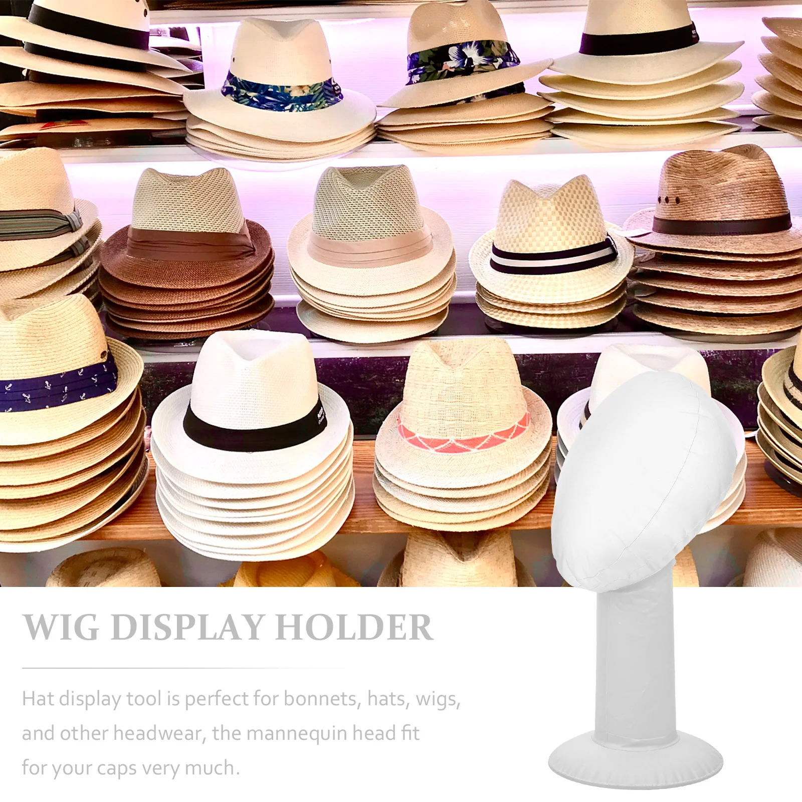 

PVC Mannequin Display Head St St for Wigs Hats Bonnets Cap Rack Drying Tool Holder St Storage Accessory