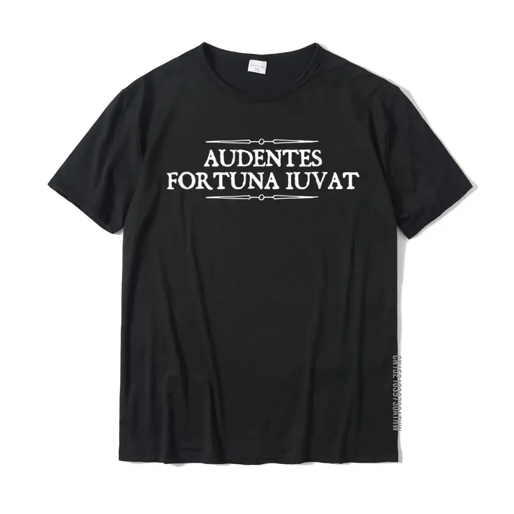 Shirts Hip Hop Cotton Printing Comfortable Boy Audentes Fortuna Iuvat Fortune Favors The Bold Latin Shirt Tshirts Tops