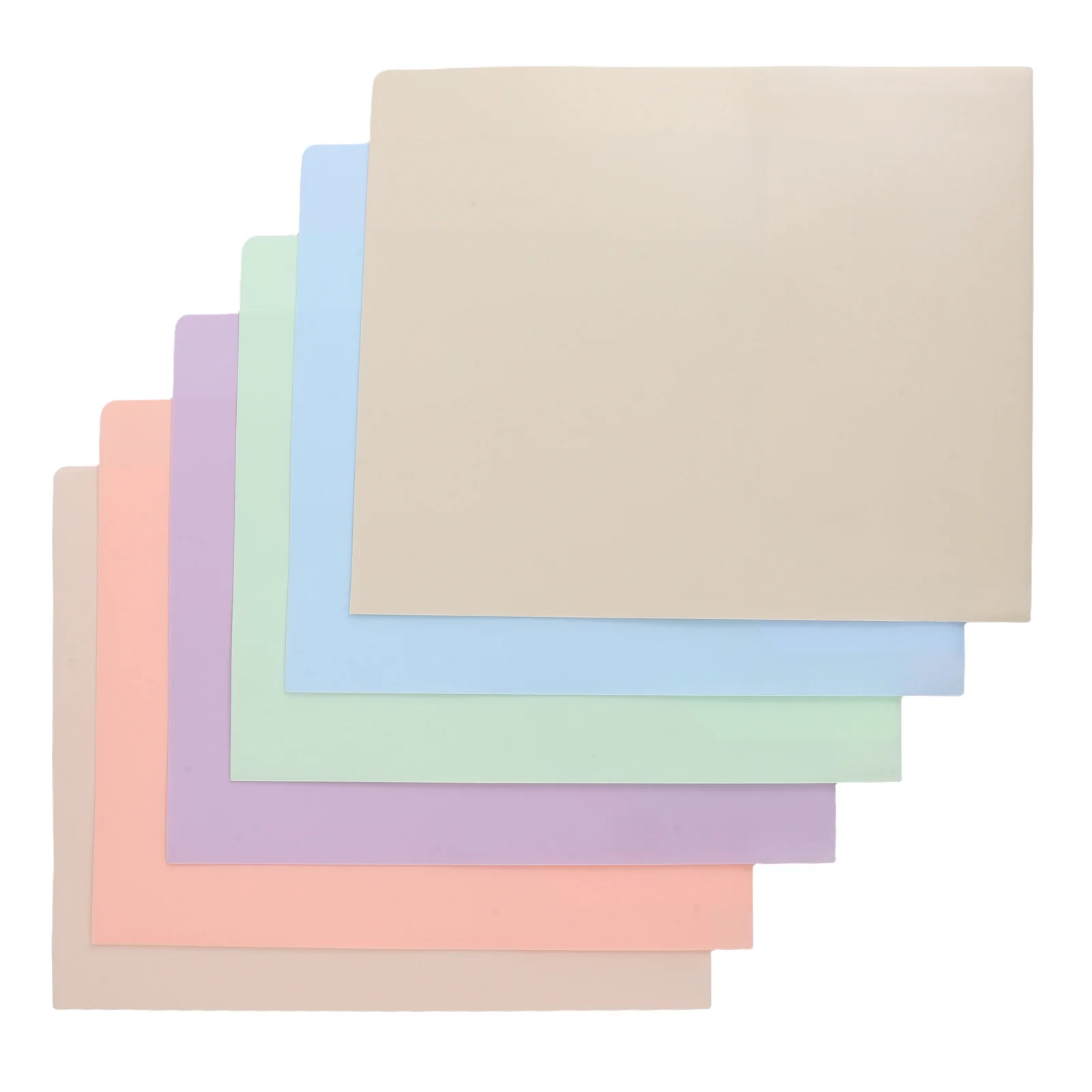 

6 Pcs Macaron Color Folder Business Folders for Documents Pp Decorative File Card Slot Organizer Colored