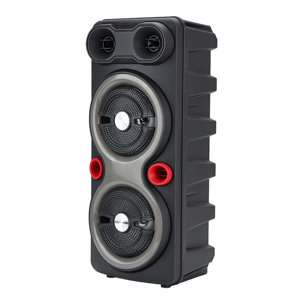 

Outdoor Portable Speaker BT 5.0 6.5 Inch Stereo Subwoofer RGB Party Sound Box with Mic FM Radio Heavy Bass DJ System