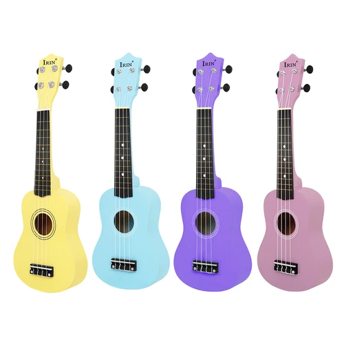 Imagen 2 del producto Ukelele azul de 21 pulgadas para principiantes, Mini Guitarra de tilo, 4 cuerdas, instrumento Musical, regalos para niñas