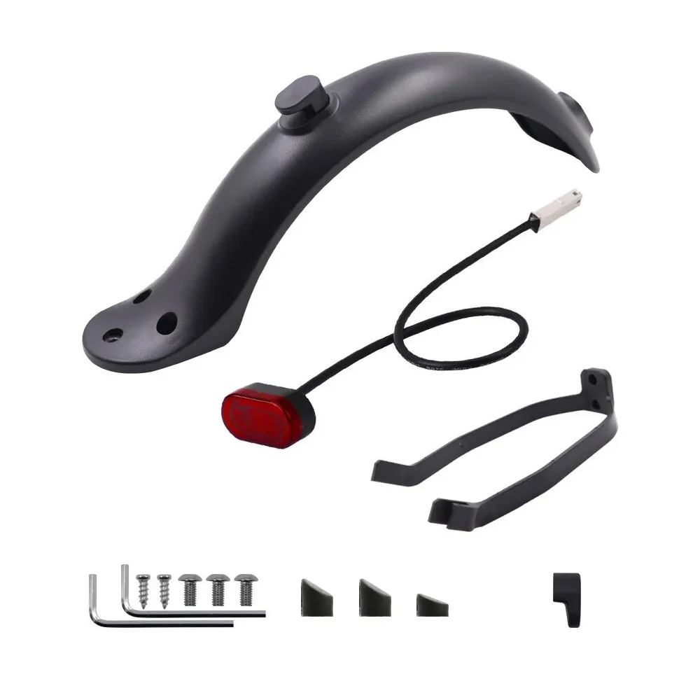 For Xiaomi M365 M365 Pro Electric Scooter Rear Mudguard Splash Fender with LED Taillight Durable Replacement Safety Protector