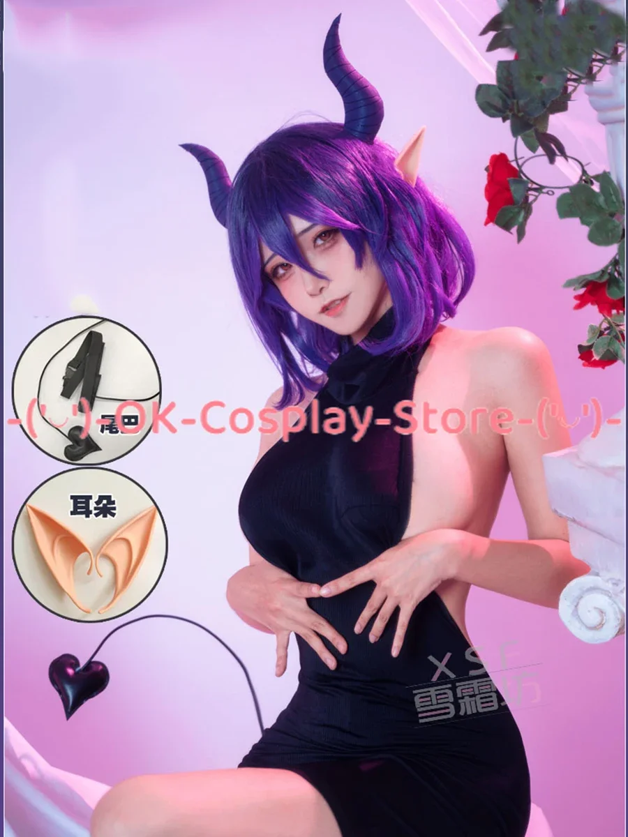 Disfraz de Cosplay de Anime Kinsou No Vermeil, vestido negro Sexy para mujer, traje de Cosplay de Vermeil en oro, uniformes para carnaval y Halloween