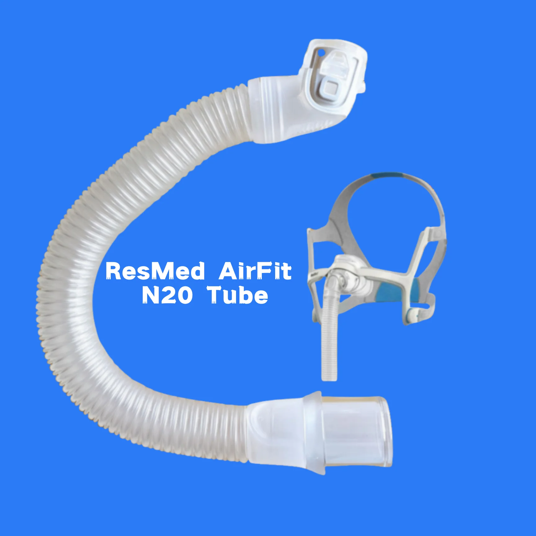 

Назальная маска ResMed AirFit N20 CPAP, короткая трубка, совместимая только трубка против храпа и апноэ без полного набора масок