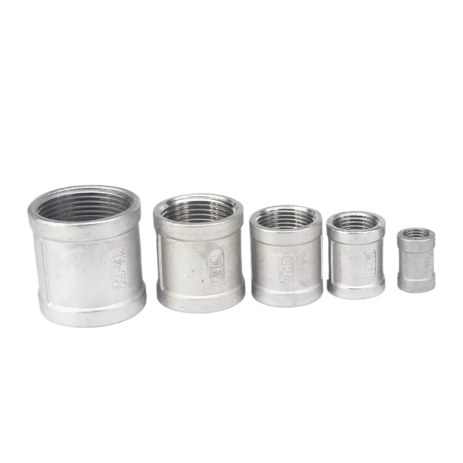 

1/8" 1/4" 3/8" 1/2" 3/4" 1" 1.2" 1.5" 2" BSP Female Equal Round 304 Stainless Steel Pipe Fitting Connector Plumbing 16 bar