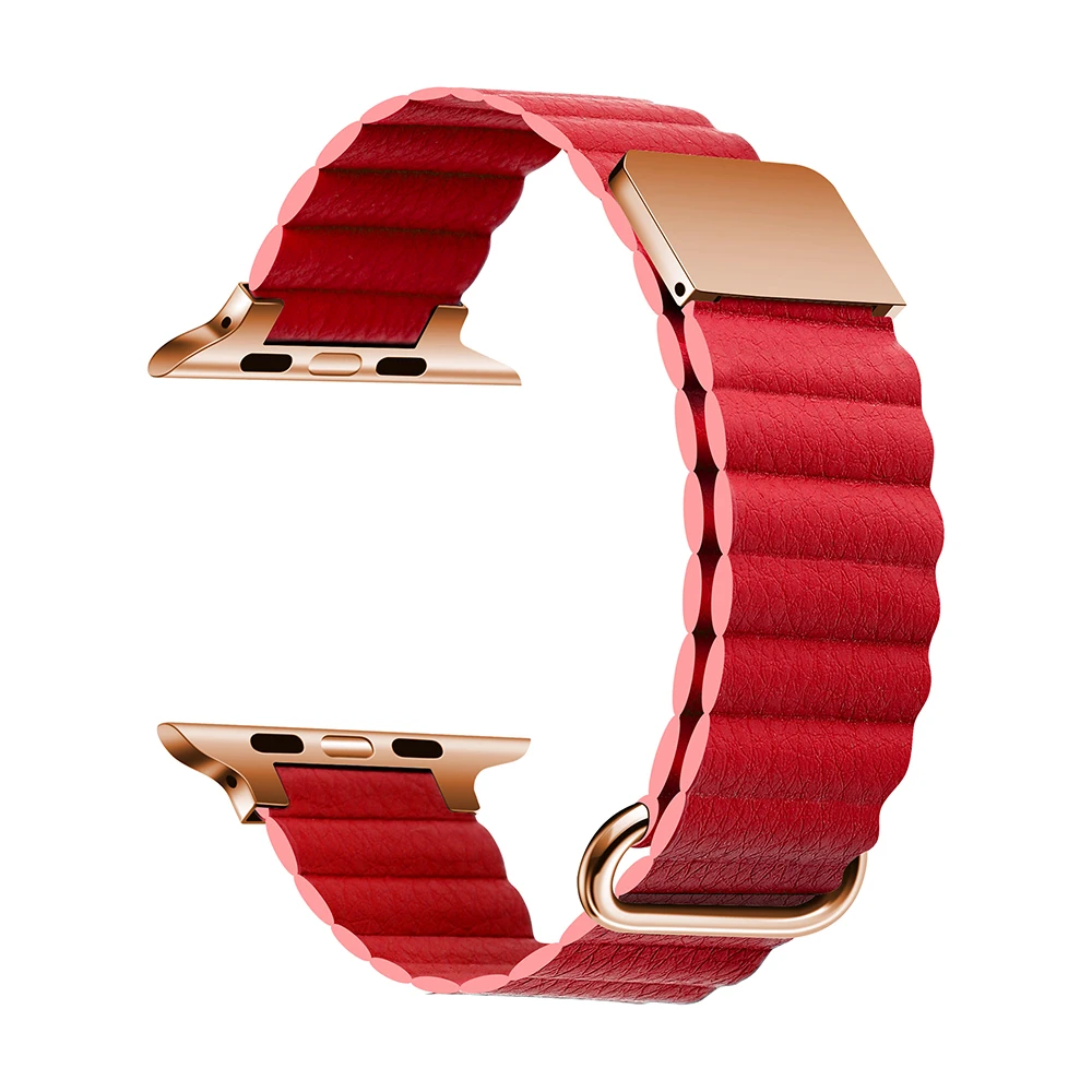 Leather Magnetic Loop Strap for Apple Watch Band 49mm 45mm 41mm 44mm 40mm 42 38mm Sport Bracelet for iWatch Series Ultra 87654SE