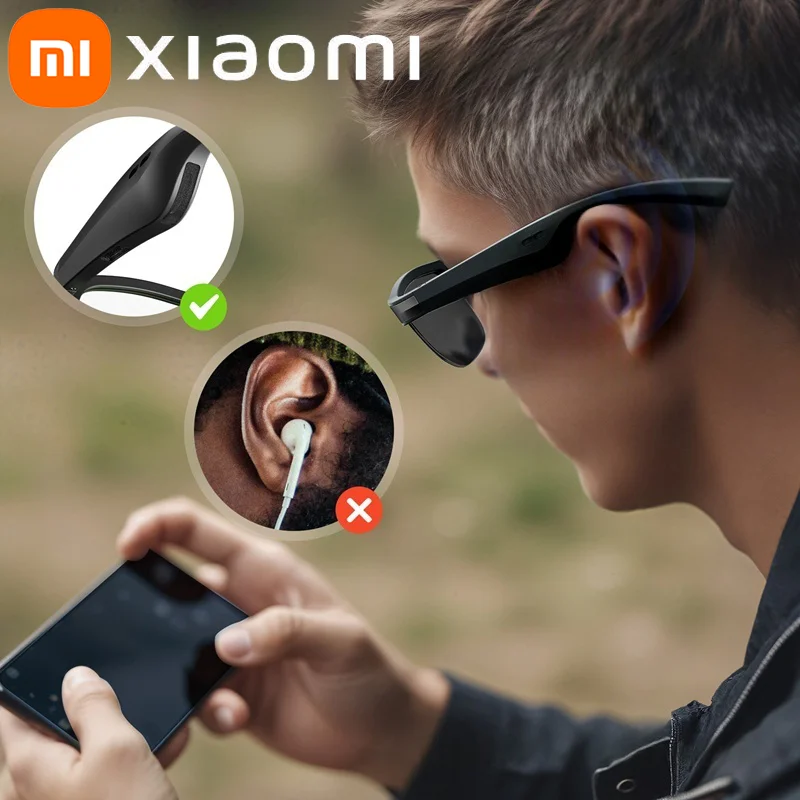 

Умные солнцезащитные очки Xiaomi, Bluetooth-вызов, музыка, анти-синие поляризационные линзы UV400 для солнцезащитных очков для мужчин и женщин с микрофоном и динамиками