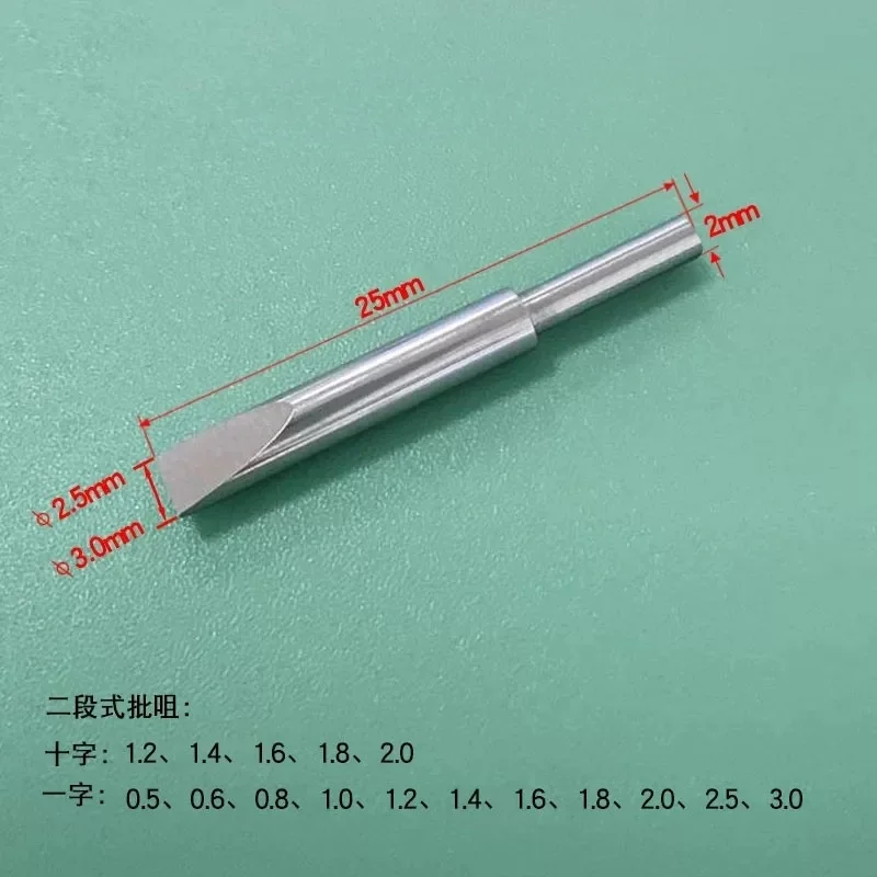 20 Stück/Set Schraubendreher-Bits 0,6 mm-3,0 mm Uhrenwartungswerkzeuge Schraubendreherkopf Gerader Schaft Flachklingen-Schraubendreher – Detail 4