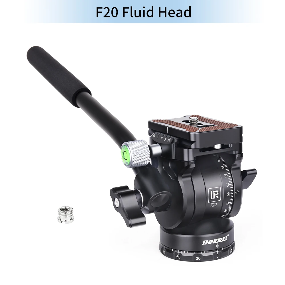 Innorel F10/F20 Mini Statief Vloeistof Hoofd Kantelkop, Metalen Camera Video Statief Hoofd Met Arca Zwitserse Q.R. Platen Voor Video Dslr Camera