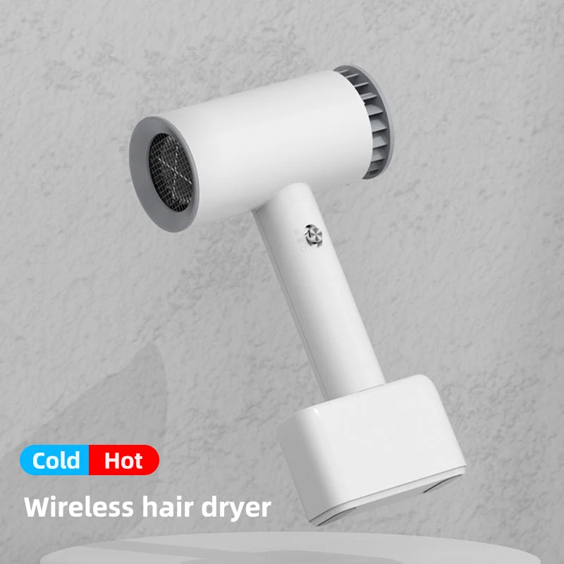 

Wireless Hair Dryer Rechargeable Hot & Cold Wind Hair Dryer Travel Portable Cordless Blow Dryer for Painting Outdoor Camping Pet