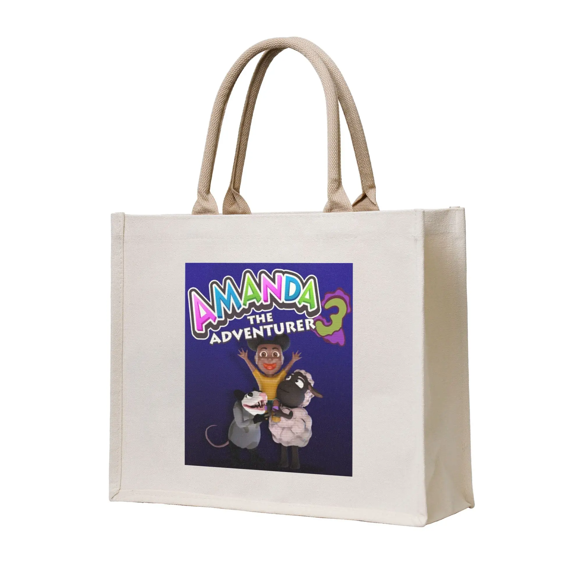 

Сумка-шоппер Amanda the Adventurer, холщовая, складная, для женщин, на плечо, дорожная сумка