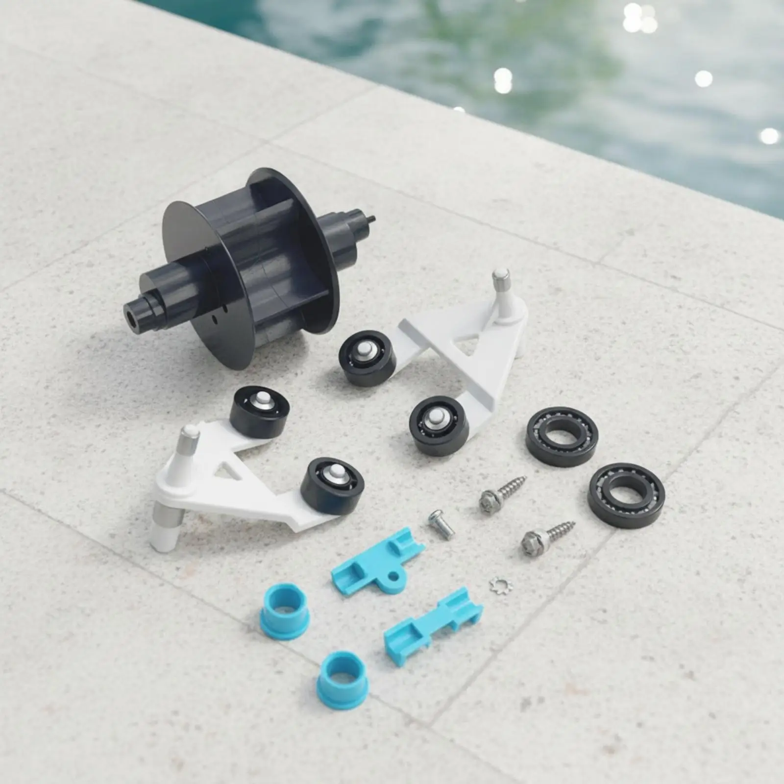 Universal Pool Cleaner Impeller Assembly Kit Blue and Black Parts for Axv417whp Drive Mechanism Repair