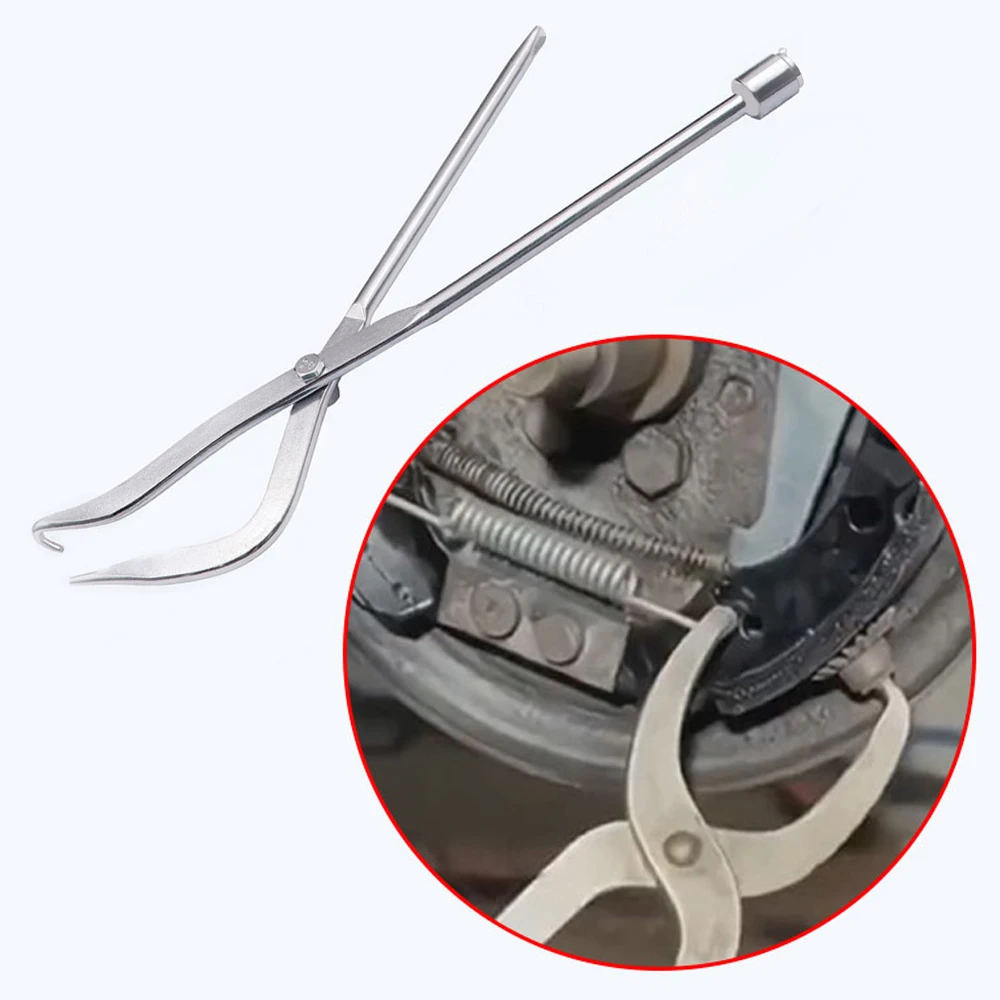 

1 шт., аксессуары для авторемонта, универсальные автомобильные барабанные тормозные линии, плоскогубцы для разборки возврата, 33 см, устройство для снятия тормозной пружины, ручной инструмент