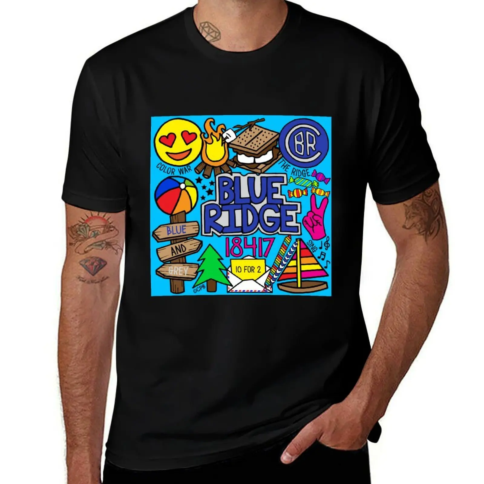 

Blue Ridge T-Shirt custom t-shirts Short sleeve tee funny gifts cheap stuff Men's clothing