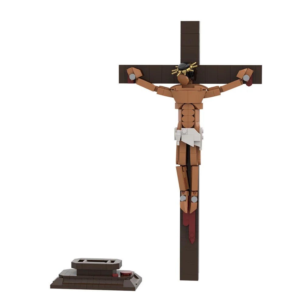 

MOC Christianity Jesus Cross Bricks Bible Jesus Was Crucified Decorate Building Blocks Model Assembly Toys Kids Birthday Gifts
