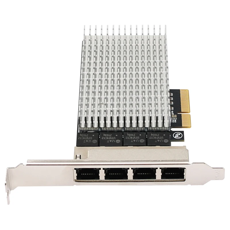 สําหรับ Realtek RTL8125B PCIe x4 Ethernet Adapter NIC เครือข่าย Quad พอร์ตการ์ด 2.5G Gigabit Ethernet Lan การ์ด 10/100/1000/2500Mbps