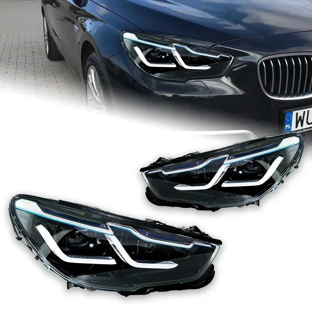 

STLFAKD Стайлинг автомобиля для F07 5 серии GT 5GT Светодиодная фара «ангельские глазки» DRL Hid Head Lamp Bi Xenon Beam Автомобильные аксессуары