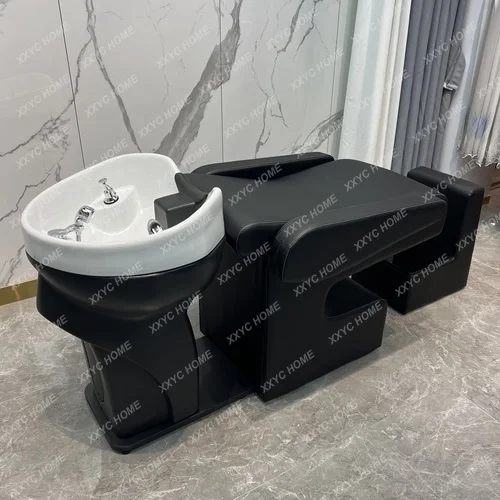 

High-End Barber Shop Shampoo Chair for Hair Salon Half Lying Salon Flushing Bed