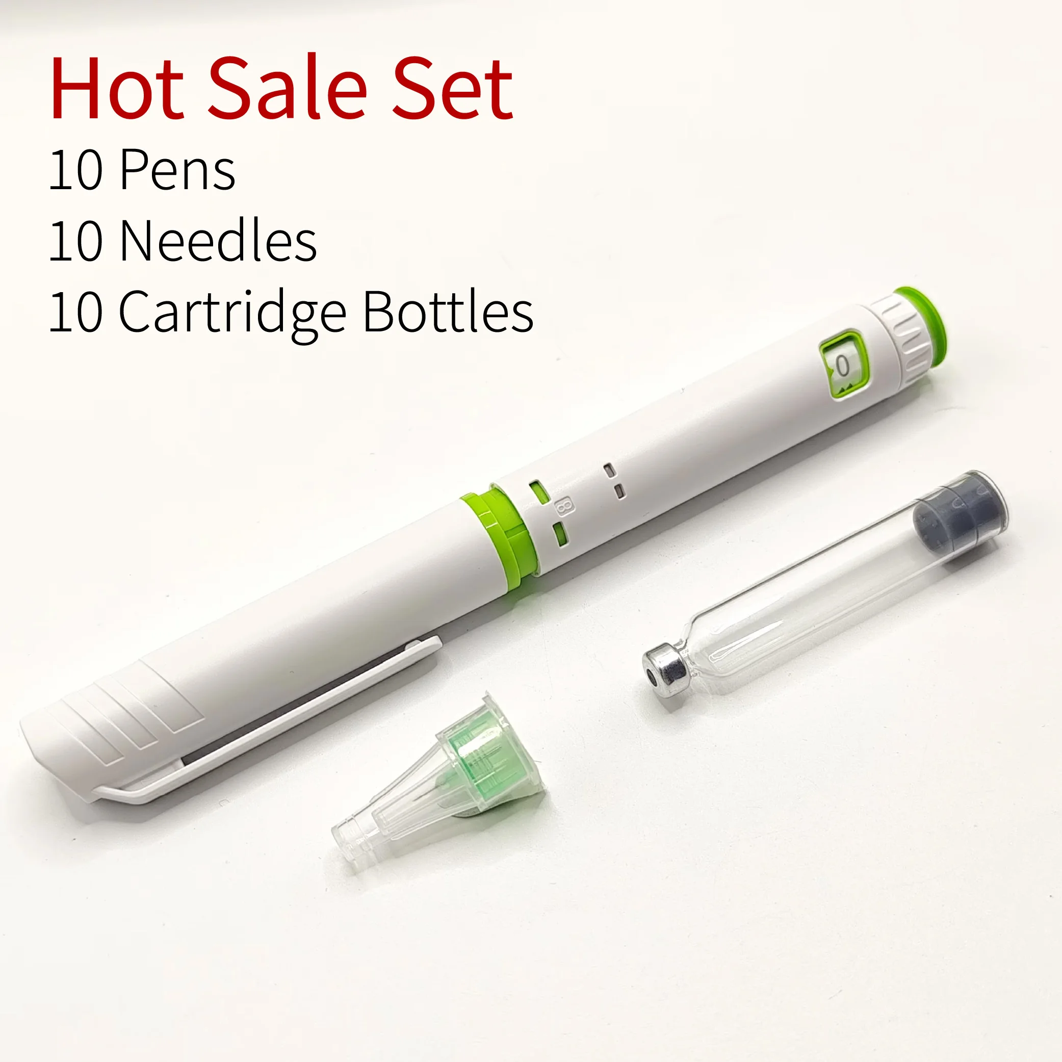 10pcs Precise 5mg 10mg Dosing Plastic Disposable Injection Pen Beauty Peptide Pen 3ml Glass Cartridge 32G 31G Needle