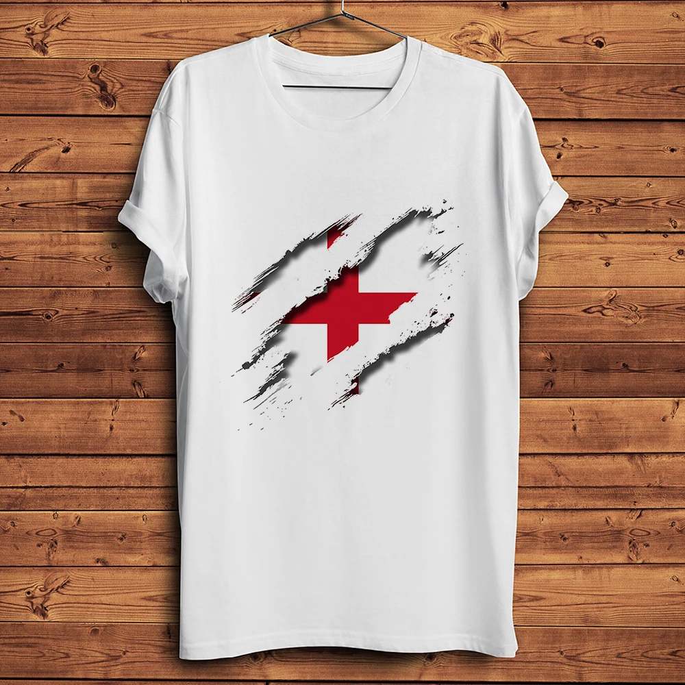 3d Vision England Flag Inside Tearing Tshirt,Men Homme Summer White Short Sleeve Casual Breathable T-Shirt,Unisex Tee Streetwear