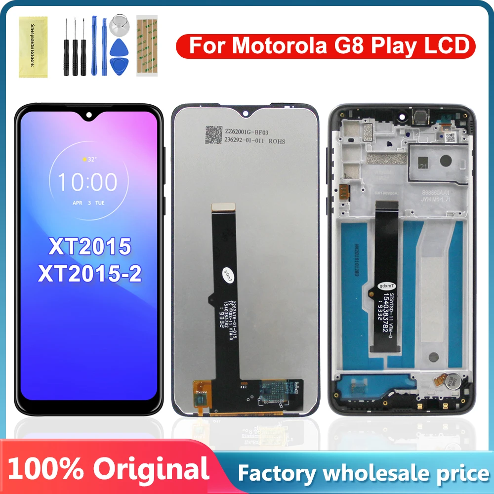 6.2\'\'Original For Moto G8 Play XT2015 XT2015-2 LCD Display Digitizer Assembly Replacement For Motorola G8 Play Screen with frame