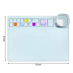 Graffiti Painting Pad Silicone Painting Mat with Cup Efficient Mixing Palette Drawing Pad for Kids Artists for Craft for Minds