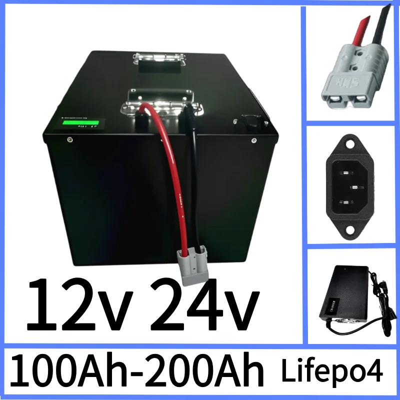 

LifePO4 Rechargeable Iron Lithium Phosphate Battery with BMS for Camping RV 12V 100Ah 120Ah 24V 150Ah 180Ah 200Ah