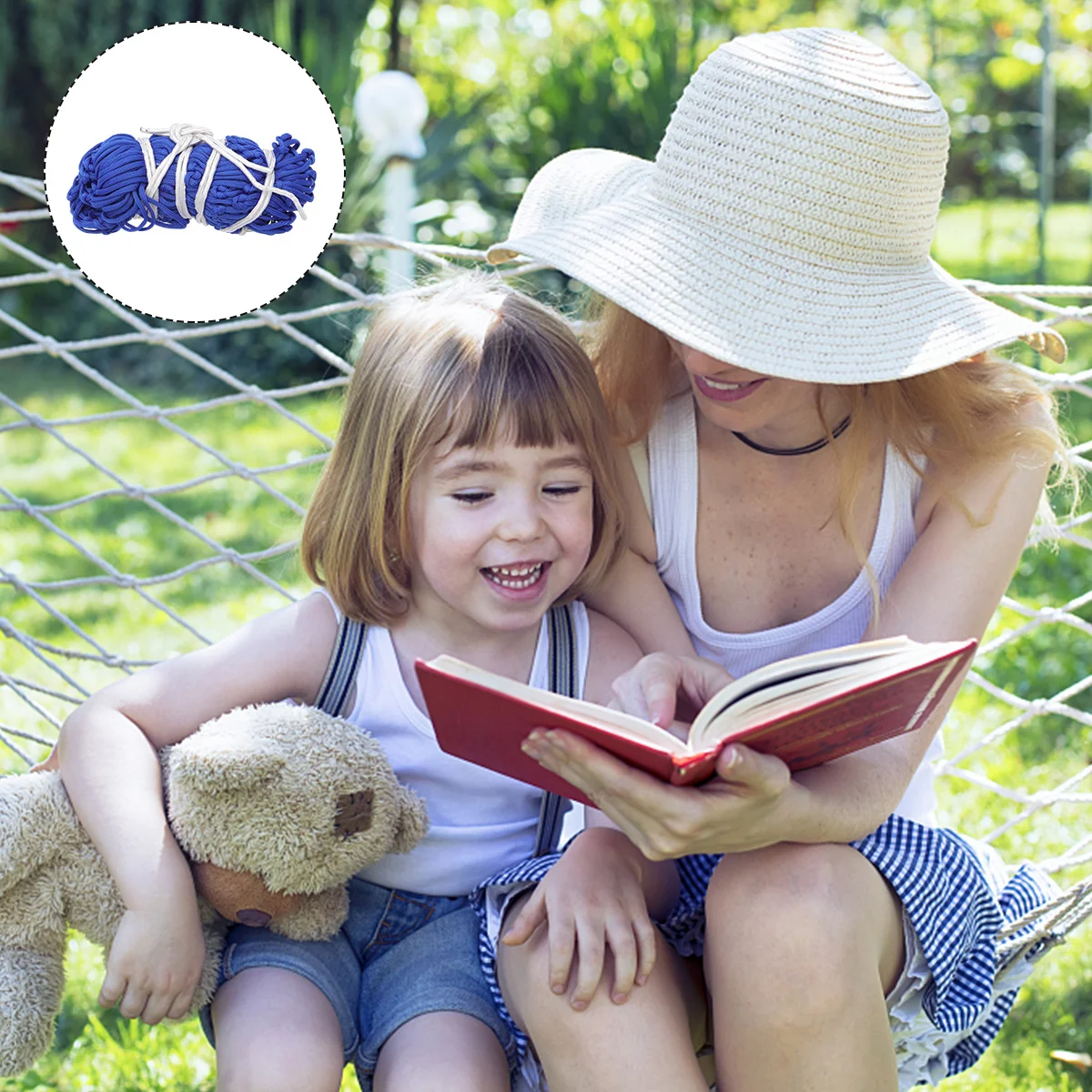 

1pc Heavy Duty Portable Polyester For Outdoor Hammock Backyard Park Camping Hammock Blue