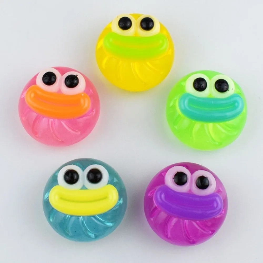 Soft Texture Squishy Fidget Colorful Transparent Chewy Texture Bun Squeezable Jelly Texture Portable Mini Big Eyes