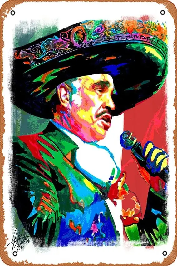 Póster de Vicente Fer Estos Celos Volver Volver, Cantante y Actor - Impresión en Lienzo - Póster |   Impresión artística en lienzo, cartel metálico vintage